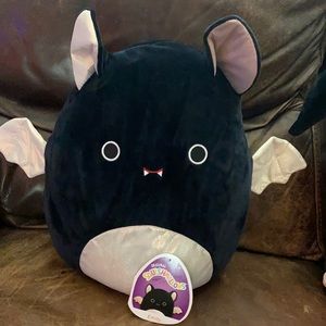 14in Emily Black and Silver Bat Squishmallow